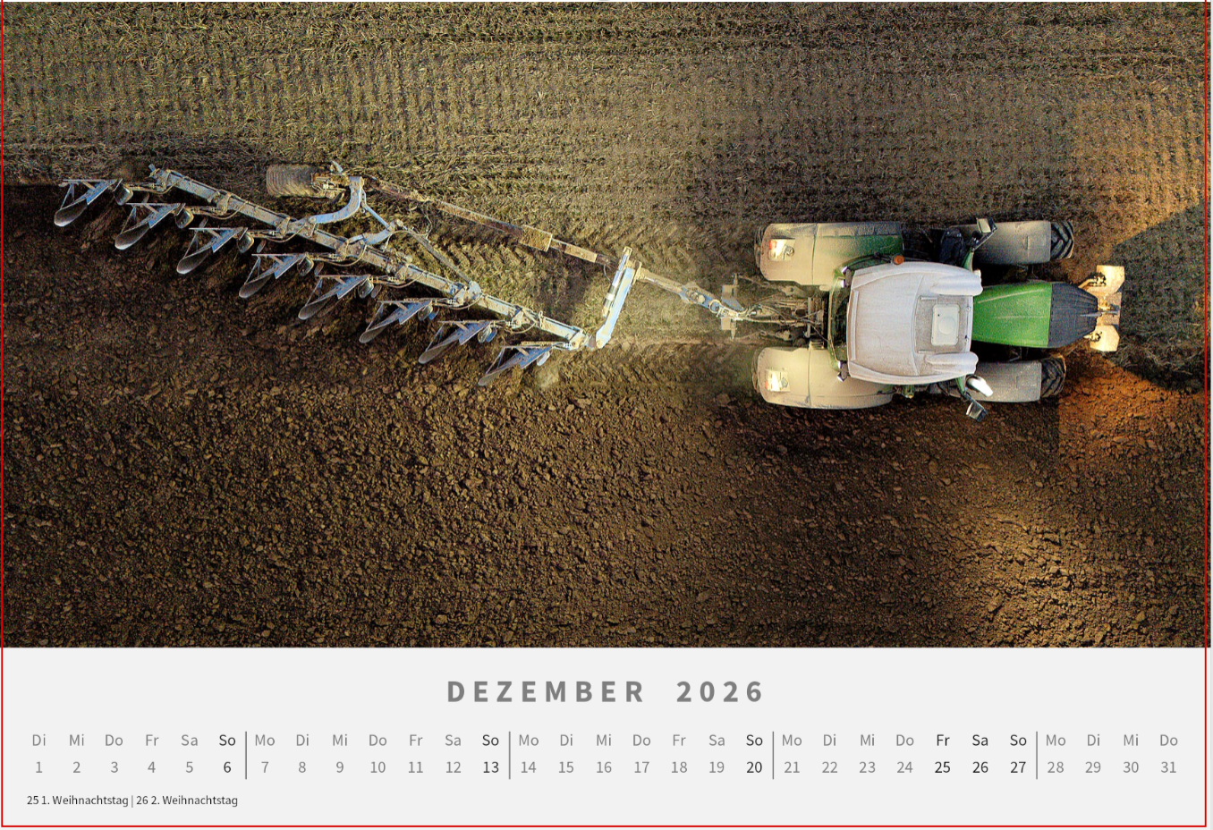 Landwirtschafts Kalender 2026