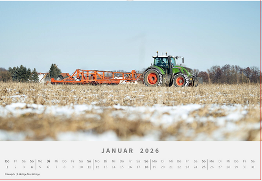 Landwirtschafts Kalender 2026