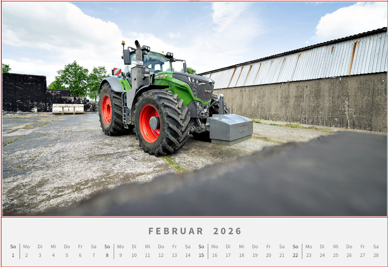 Landwirtschafts Kalender 2026