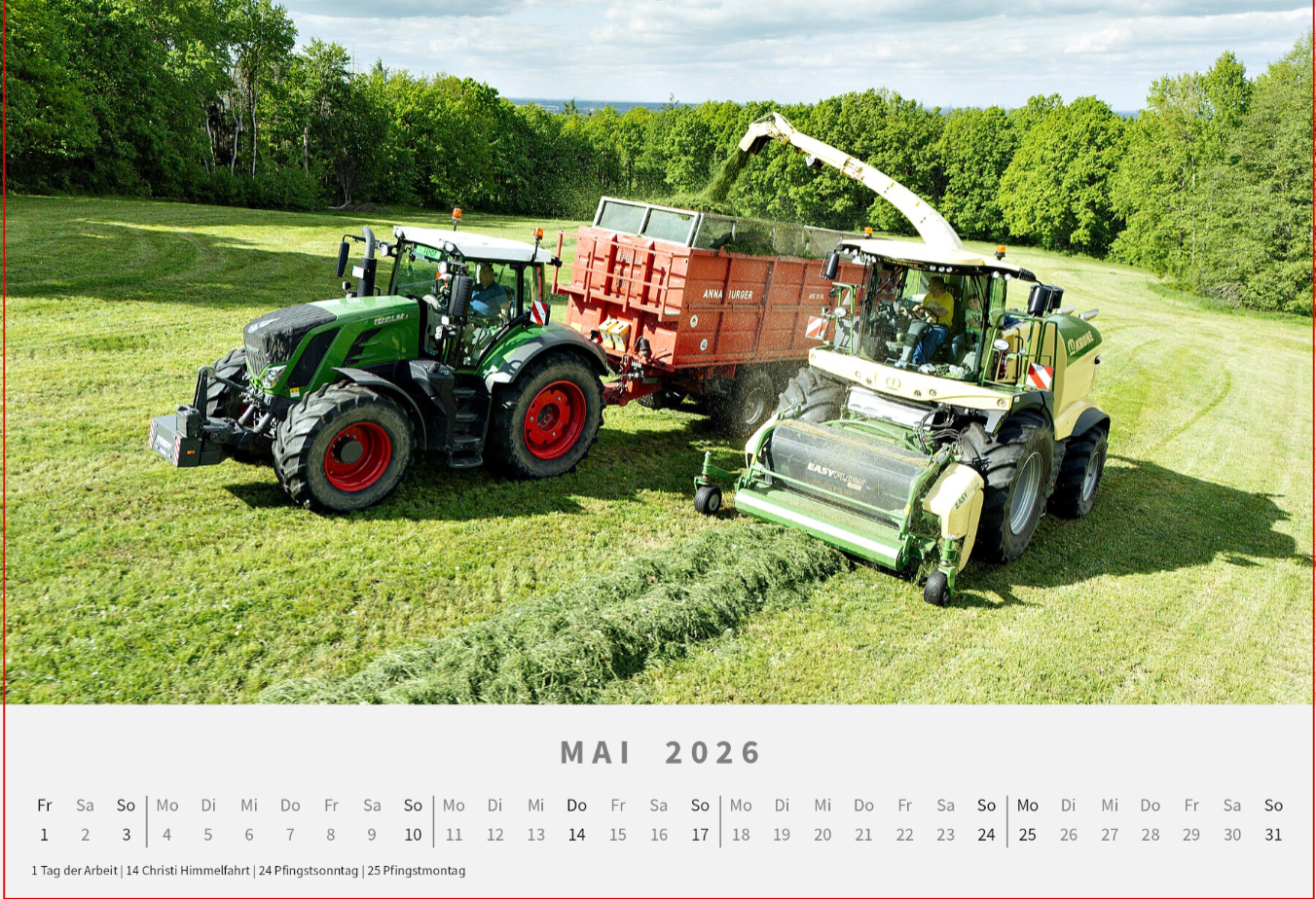 Landwirtschafts Kalender 2026