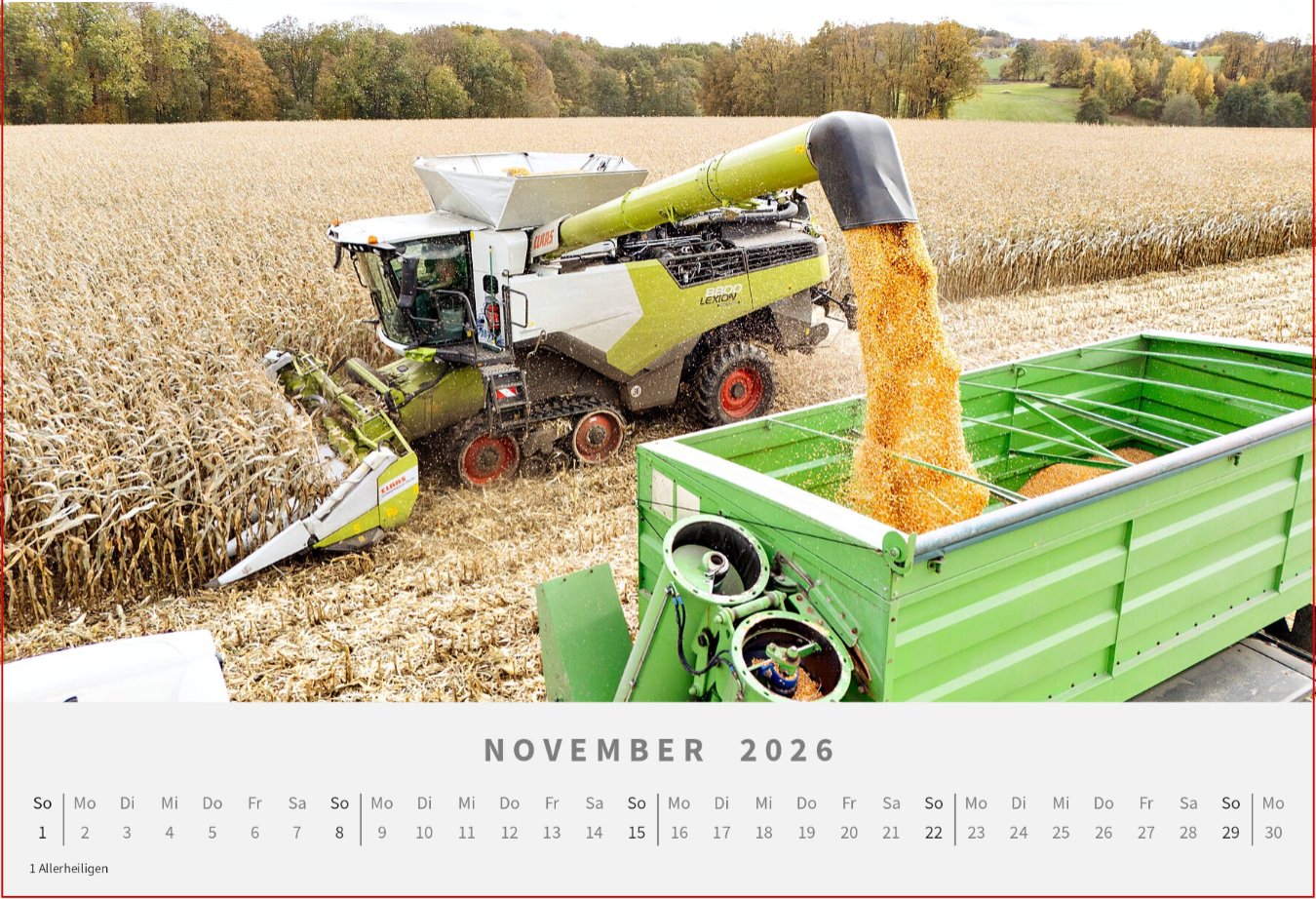Landwirtschafts Kalender 2026